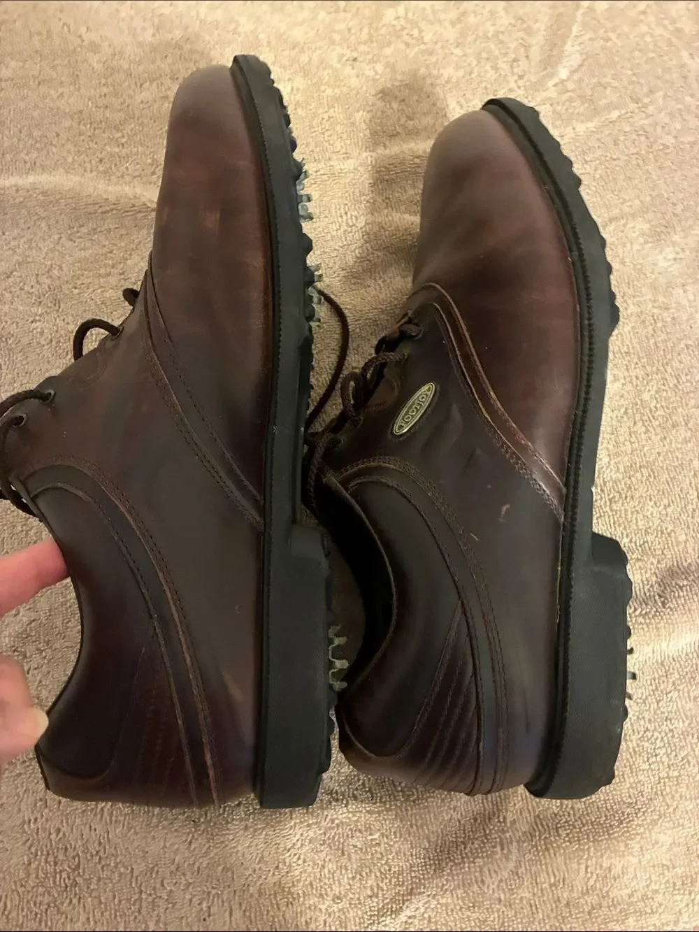 Men’s size 13W FootJoy‎ Brown Leather Oxford Golf Shoes